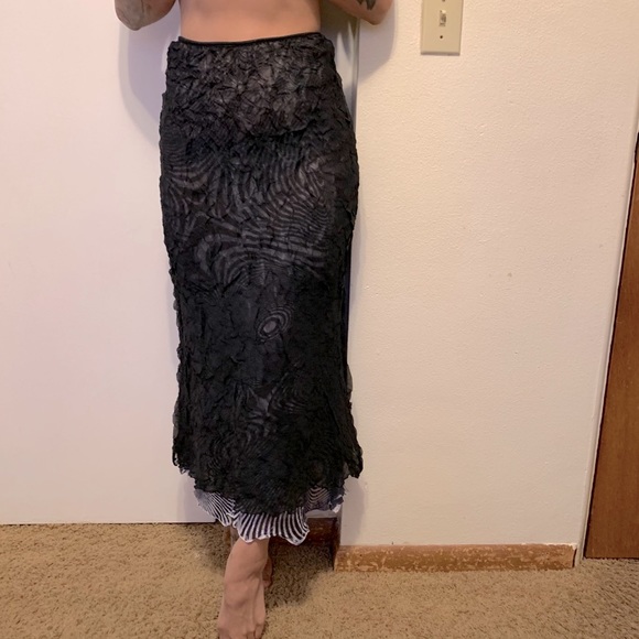 Komarov textured swirl pattern maxi skirt Small - Picture 2 of 9
